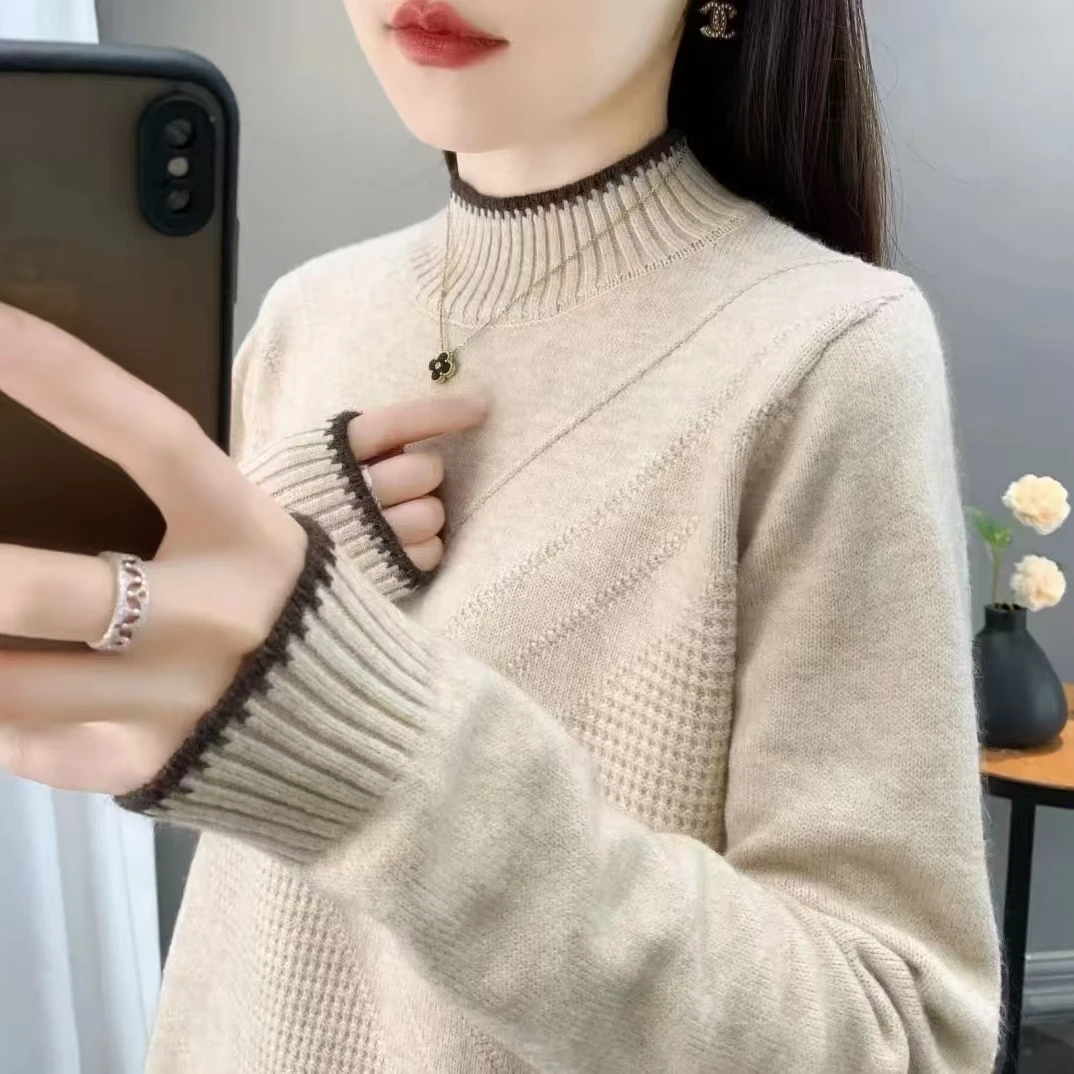 3677气质百搭毛衣针织开衫女新款外搭洋气小个子上衣针织纯色