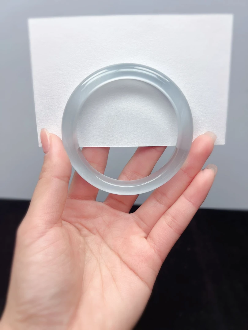 非金属玻璃手镯 『冰冰蓝手镯』百搭冰透星辰大海 52-64 全圈口