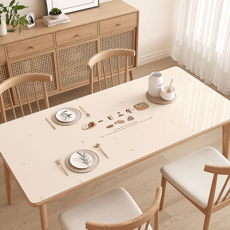 2024新款[工厂直销]桌布防油防水免洗PVC餐桌垫轻奢高级感软玻璃