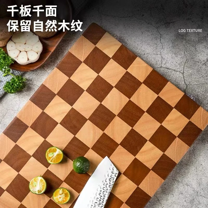 棋盘格抗菌防霉家用加厚复古酒店商用轻奢切菜菜板砧板防油不粘
