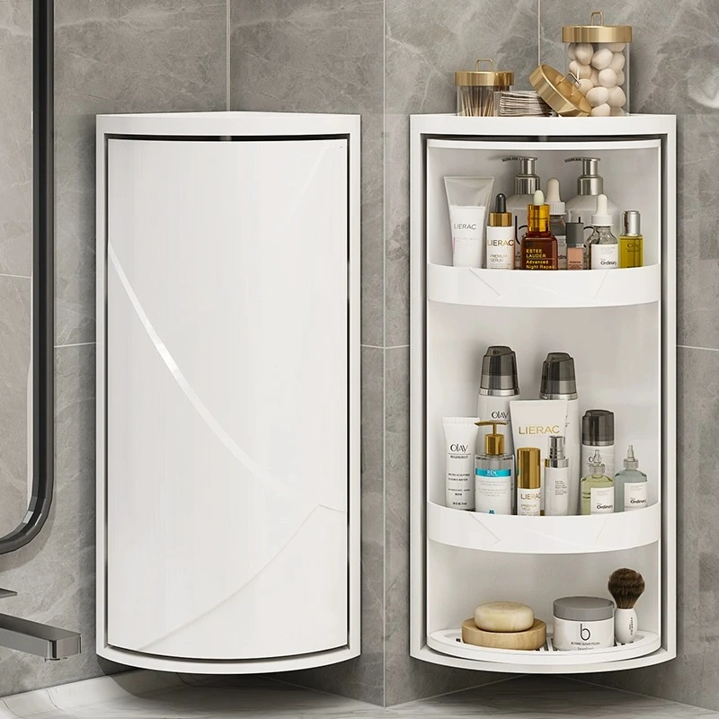 卫生间置物架浴室免打孔壁挂旋转收纳洗手间厕所墙上洗漱台三角架