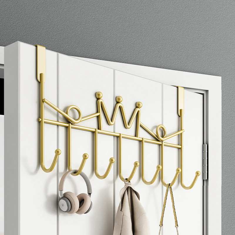 门后挂钩免打孔挂衣架墙上壁挂卧室门上挂架衣服帽收纳置物架神器