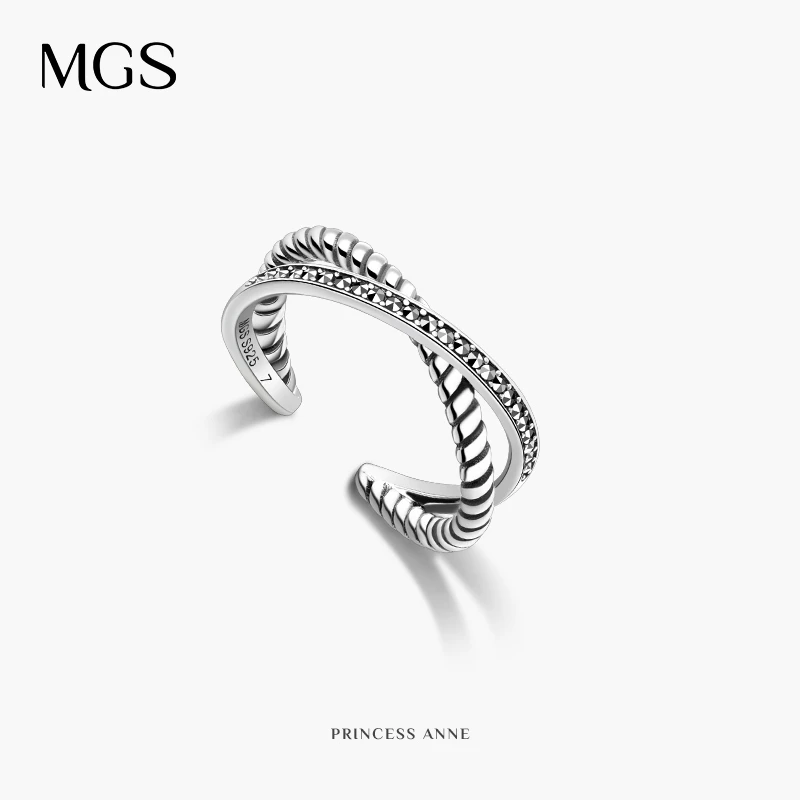 MGS/曼古银 925银戒指 安妮公主系列链条戒指(多样性发货其一)