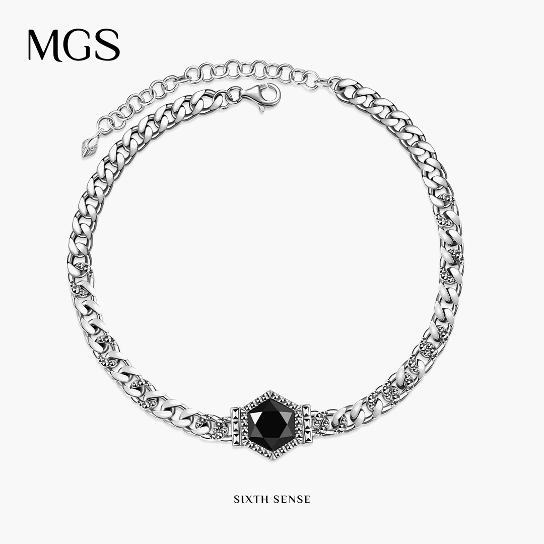 MGS/曼古银第六感系列项链六边形宝石锁骨链M0522060135