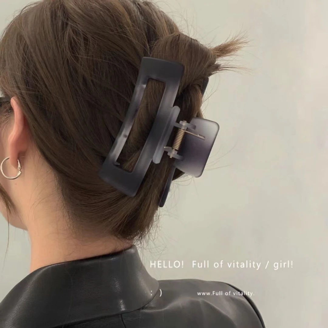 气质网红超大法式新款冷淡风磨砂高级感盘发夹子发量多后脑勺抓夹