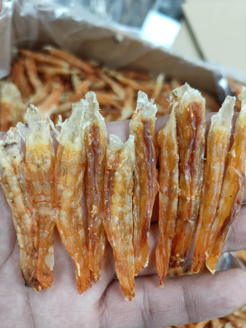 【没虾线】广东汕尾港船晒足干明虾条卢虾条生晒淡口足干海产干货