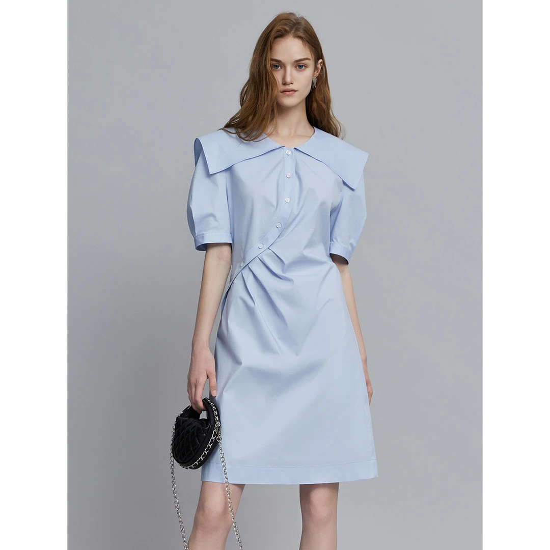 ELLE法式高档连衣裙女2025春季欧若风洋气显瘦夏天裙子-EL35150