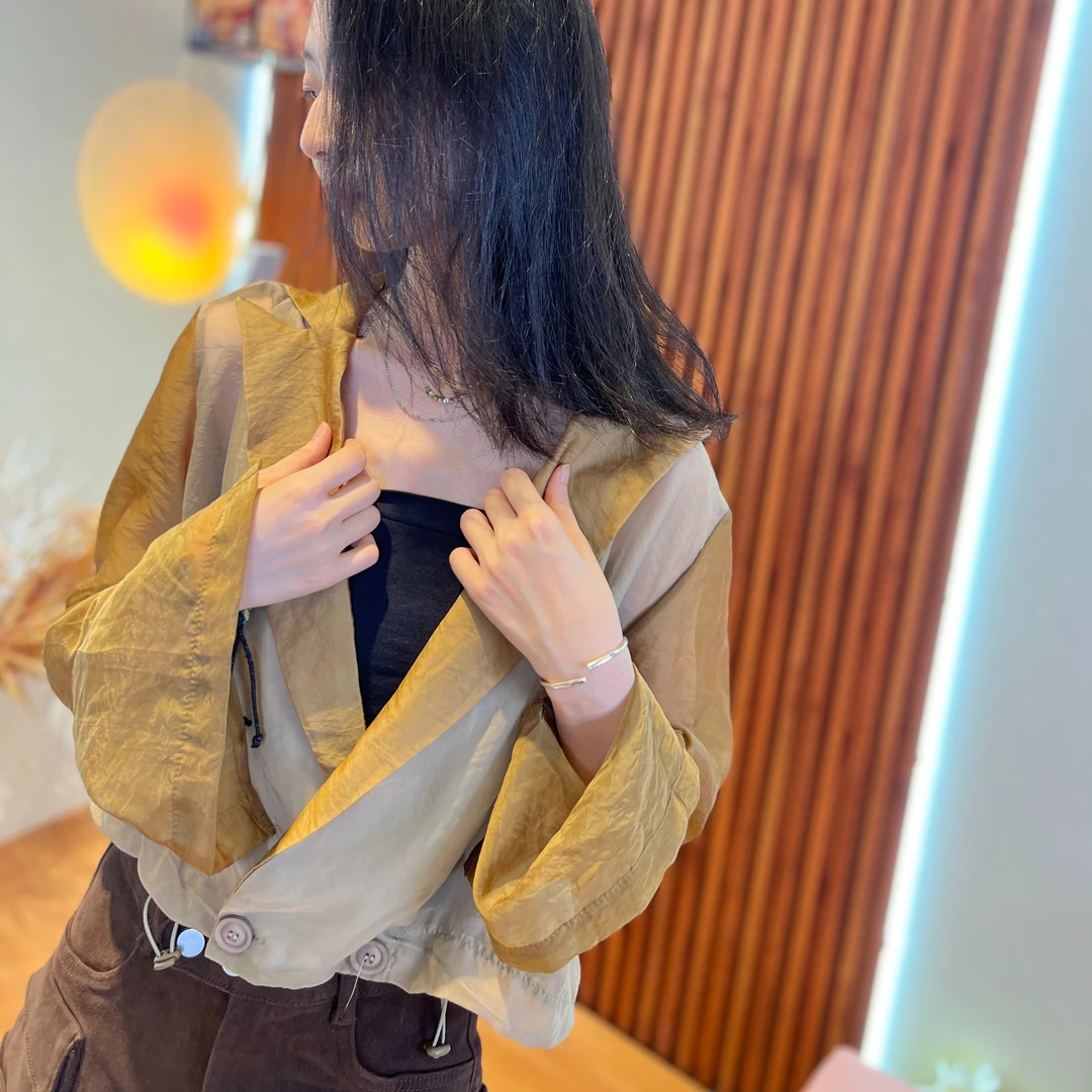 【广州唐乐乐】~防晒气质时尚上衣外穿夏季休闲百搭宽松长袖外套