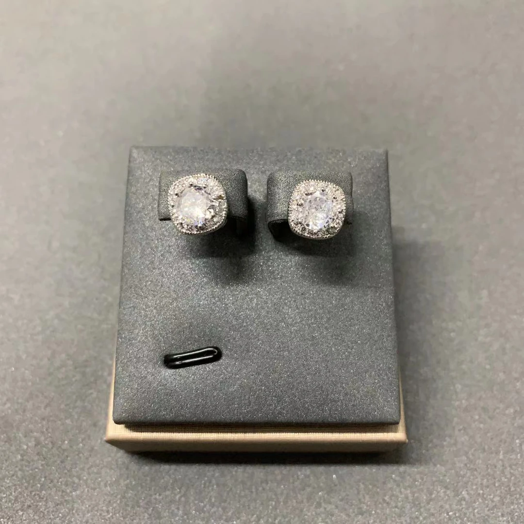 铜合金合成锆石耳饰 4677【复古名媛】轻奢耳饰