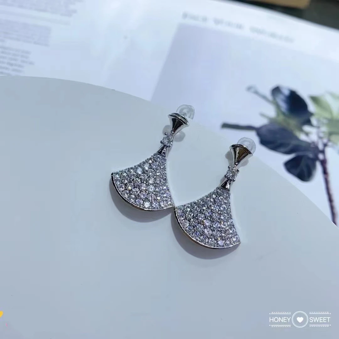 铜合金合成锆石耳饰 4508高级轻奢耳饰