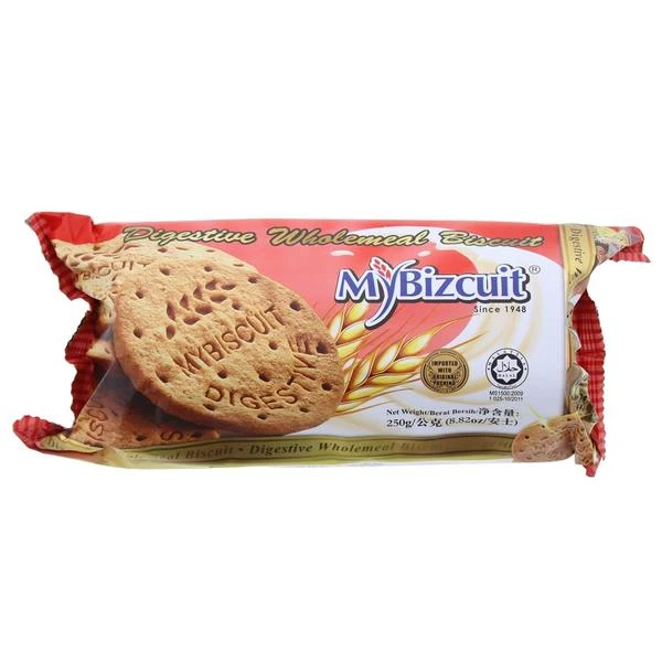 麦比客消化饼干全麦味 250g(250g*1袋)