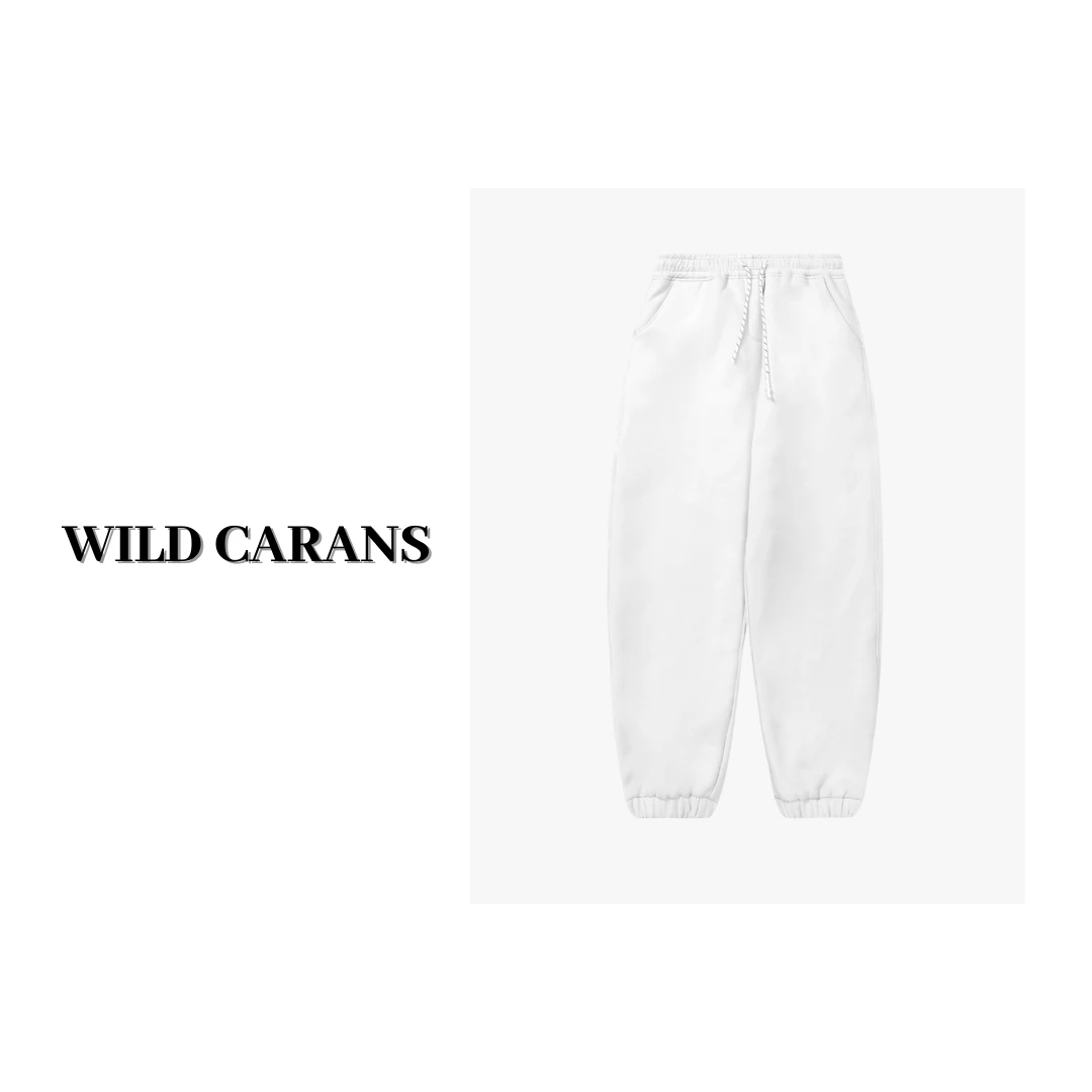 400g摇粒绒卫裤秋冬运动情侣加绒美式高街休闲2024新款潮流