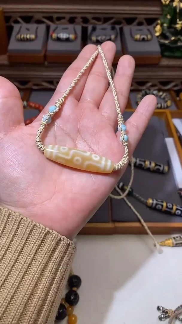 【闪购商品】玛瑙/玉髓颈饰未镶嵌A25604多样性-聚缘嫩色折线九