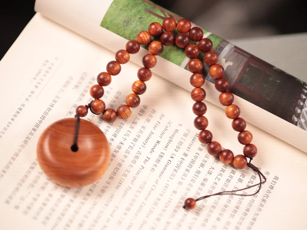 柏木1.0cm手持黑油料【平安扣】