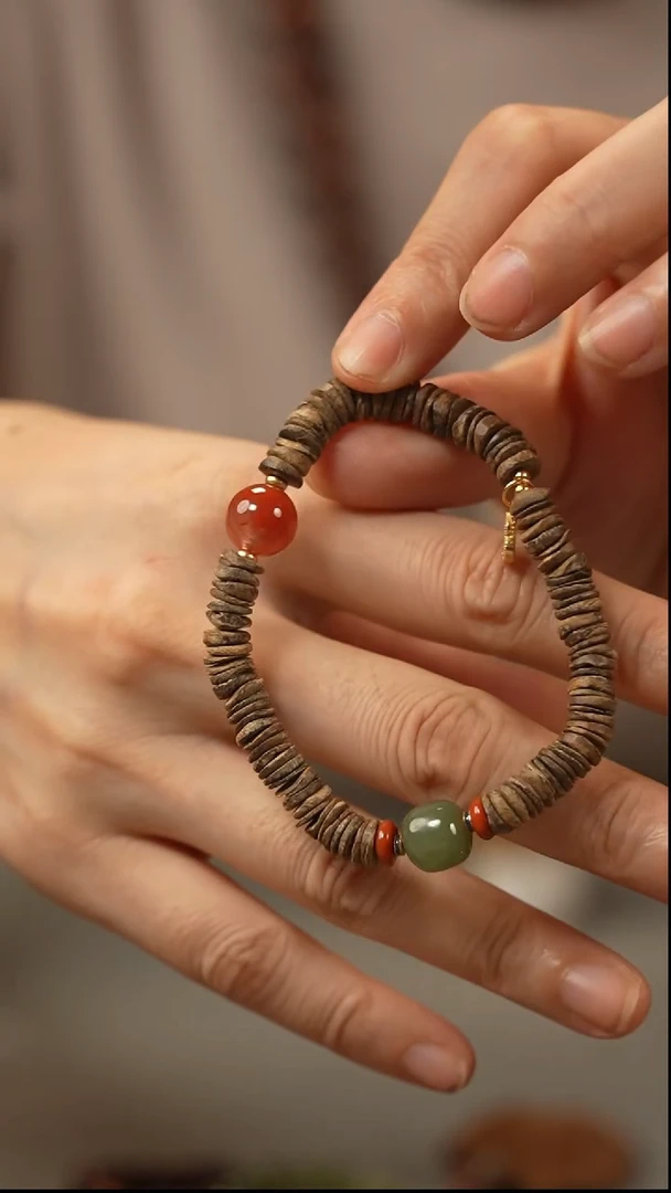 【闪购商品】沉香手串加里曼丹随型片珠单圈