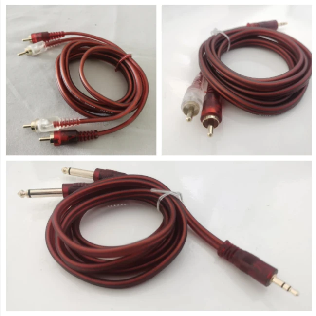 (6)1.5m两头双莲花/3.5转双莲花/3.5转双6.5/两头6.35音频线