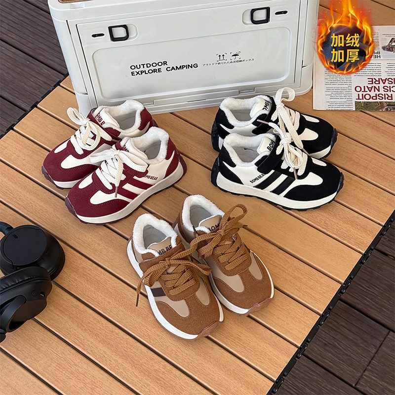 2025年冬季新款加绒时尚百搭魔术贴软底保暖休闲运动鞋 L2101 TY