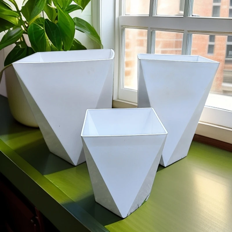 菱形花盆大号塑料客厅主播同款8年苗以下适用简易轻奢风