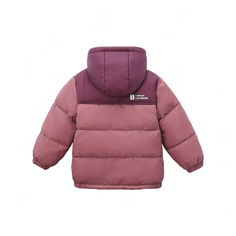 儿童黑金棉服中小童男童女童洋气短款宝宝连帽上衣保暖衣冬季外套