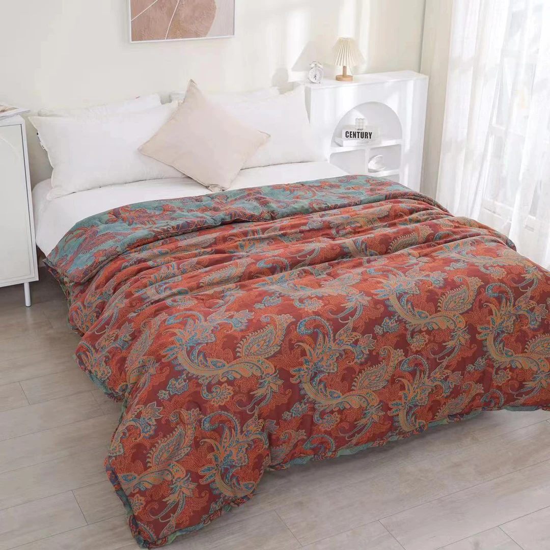 1.5*2米凤尾花双层有氧纱多功能大豆被