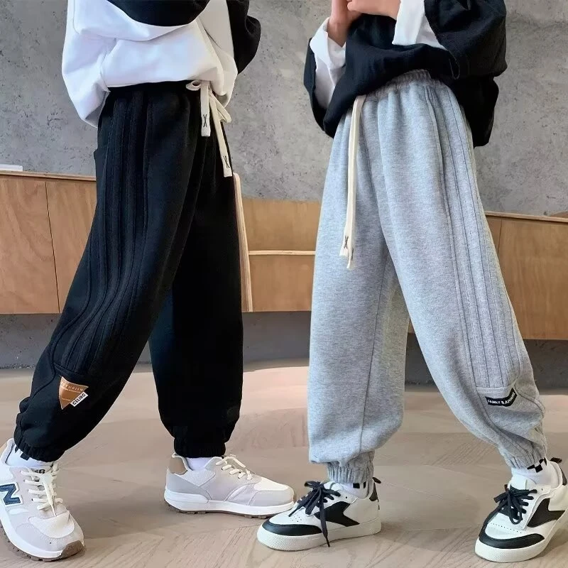 男童卫裤炸街2024新款中大童宽松百搭休闲裤儿童秋款时髦运动裤子