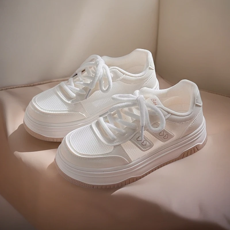 [清仓】ins~小白鞋女2025夏季校园风裙子网面超薄透气休闲鞋女板鞋