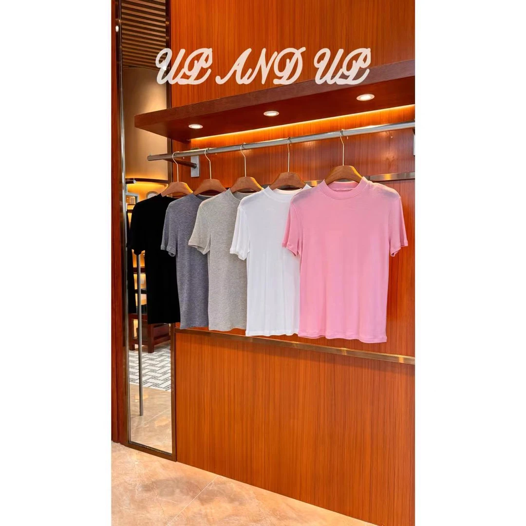 ’狠能搭彩色T恤‘’ 设计师圆领纯色休闲显瘦短袖上衣