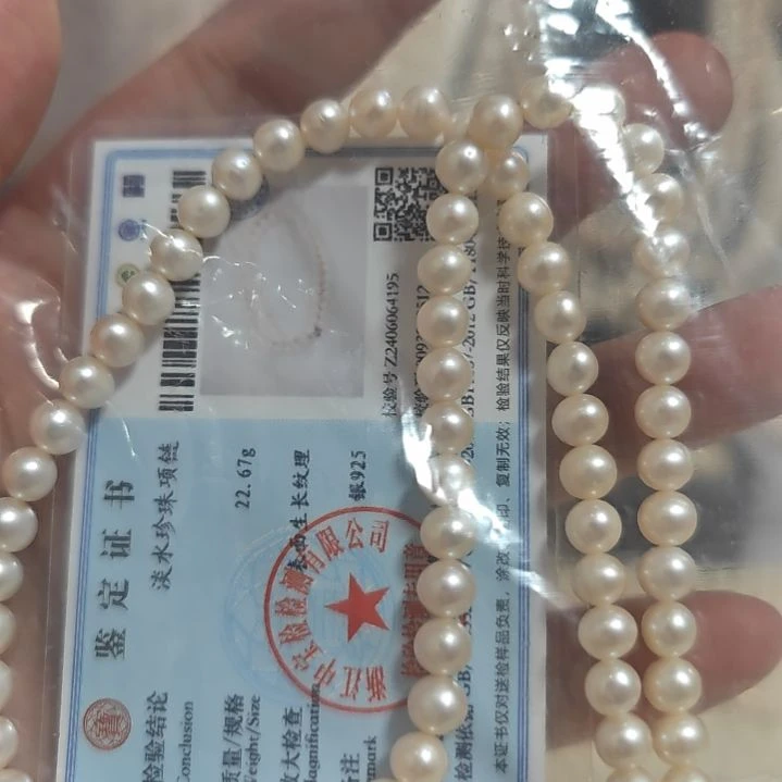 淡水珍珠项链银S925镶嵌