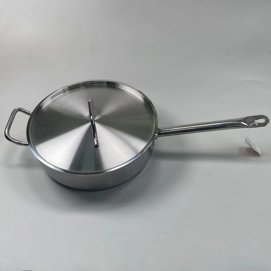 家居大厨平底煎锅28*8cm 带盖重约2.7kg（单柄侧耳）