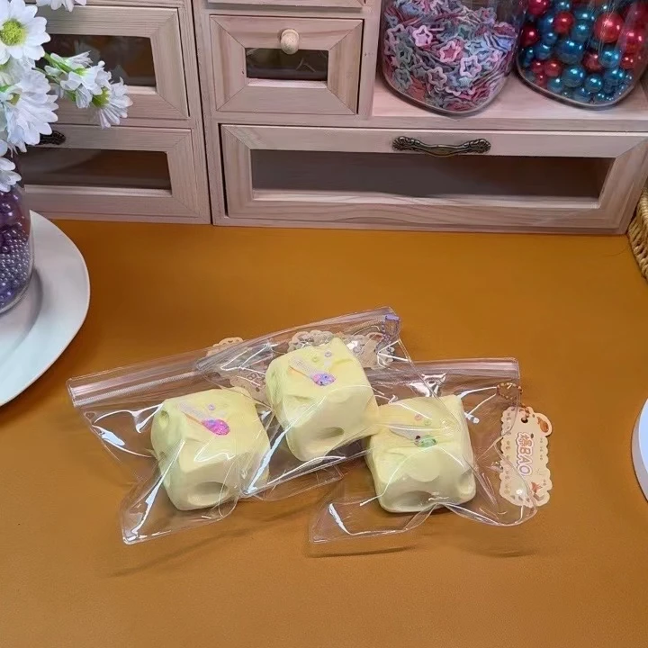 【奶酪小方】乳膏泥手感感～纯手工制作 食品级硅胶捏捏解压玩具