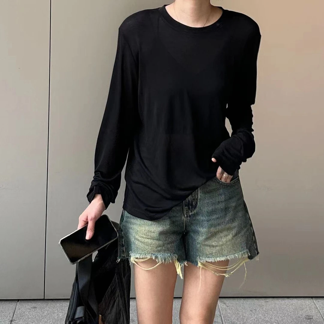 凉凉T-莱赛尔长袖T恤