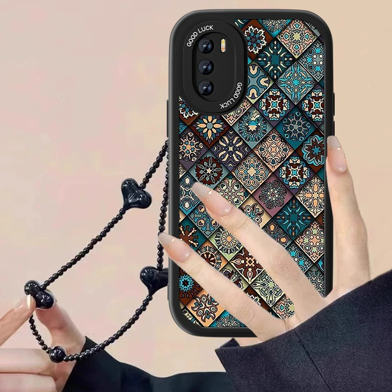 云纹图腾适用华为p40手机壳女p40pro新款全包p40pro+小羊皮防摔硅