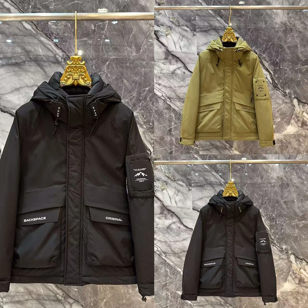 【X】冬季雪山款连帽工装加厚保暖外套5505