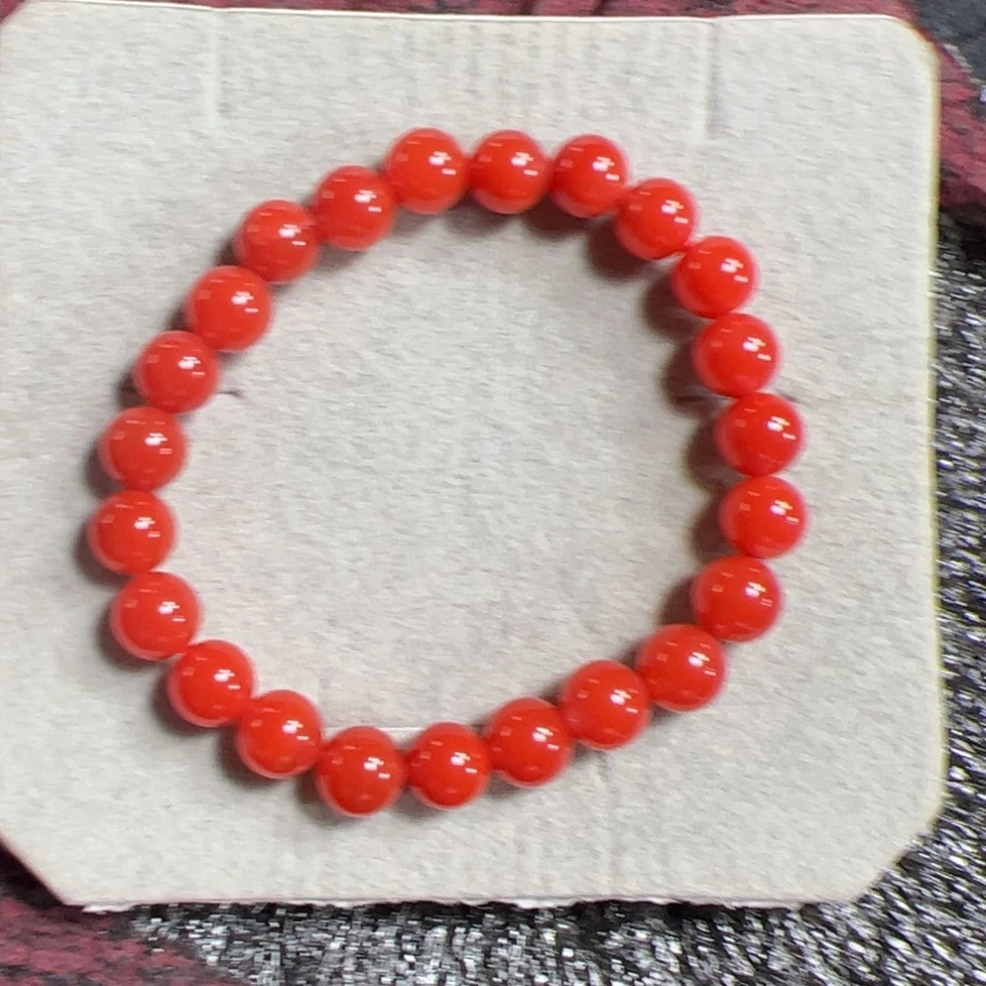 南红玛瑙7➕单圈手串未镶嵌