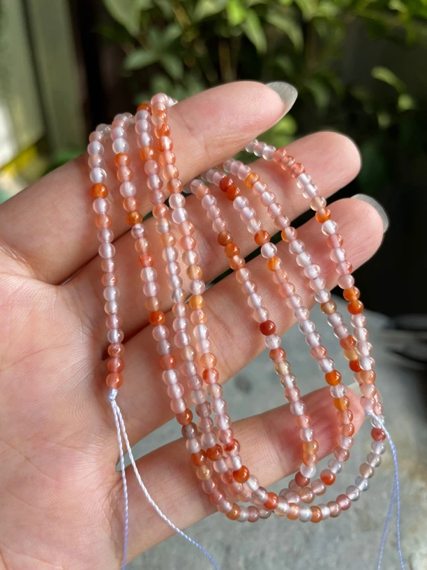 2.8mm川料南红玛瑙糖果色多圈手链手串彩色极细珠珠随机发一条