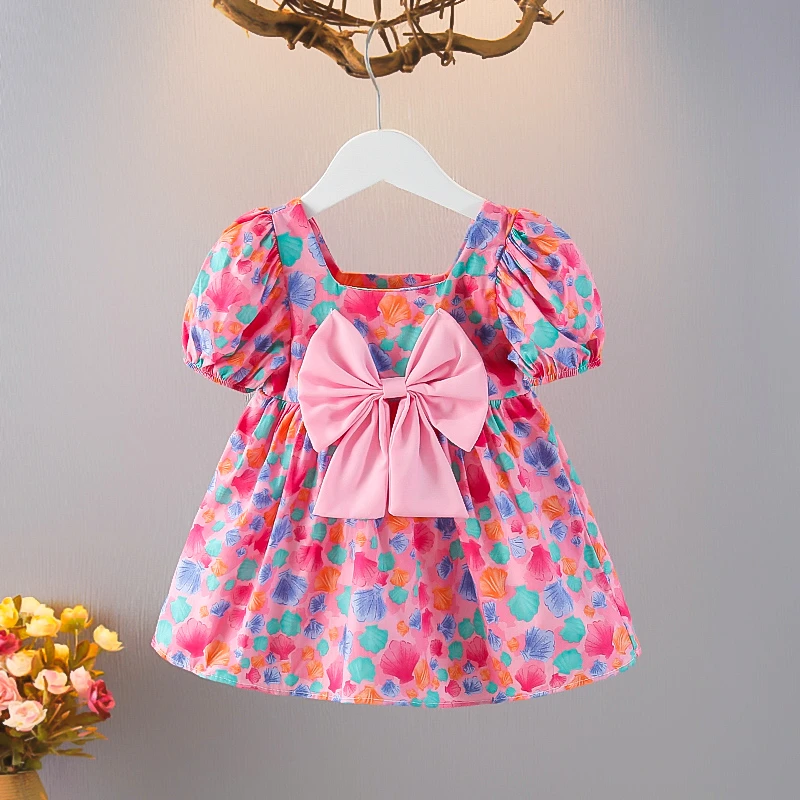 0-1岁2女童夏装连衣裙小女孩洋气宝宝夏季碎花裙子韩版婴儿公主裙