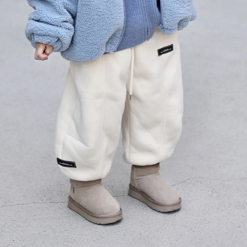 【现货】Jimmy妈童 幼儿园神裤 冬季儿童加绒小标休闲裤卫裤运动裤