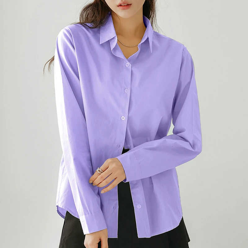 蓝恩苏拉复古港风长袖衬衫女春秋新款职业韩版宽松休闲百搭上衣潮