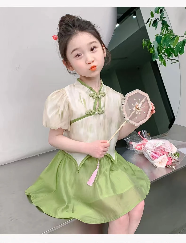 男女儿童夏季短袖短裤汉服公主裙杂款折扣童装