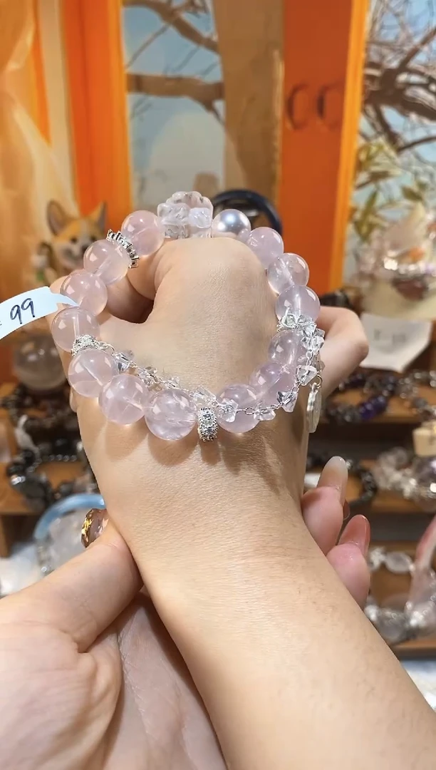 【闪购商品】水晶手链未镶嵌粉水晶