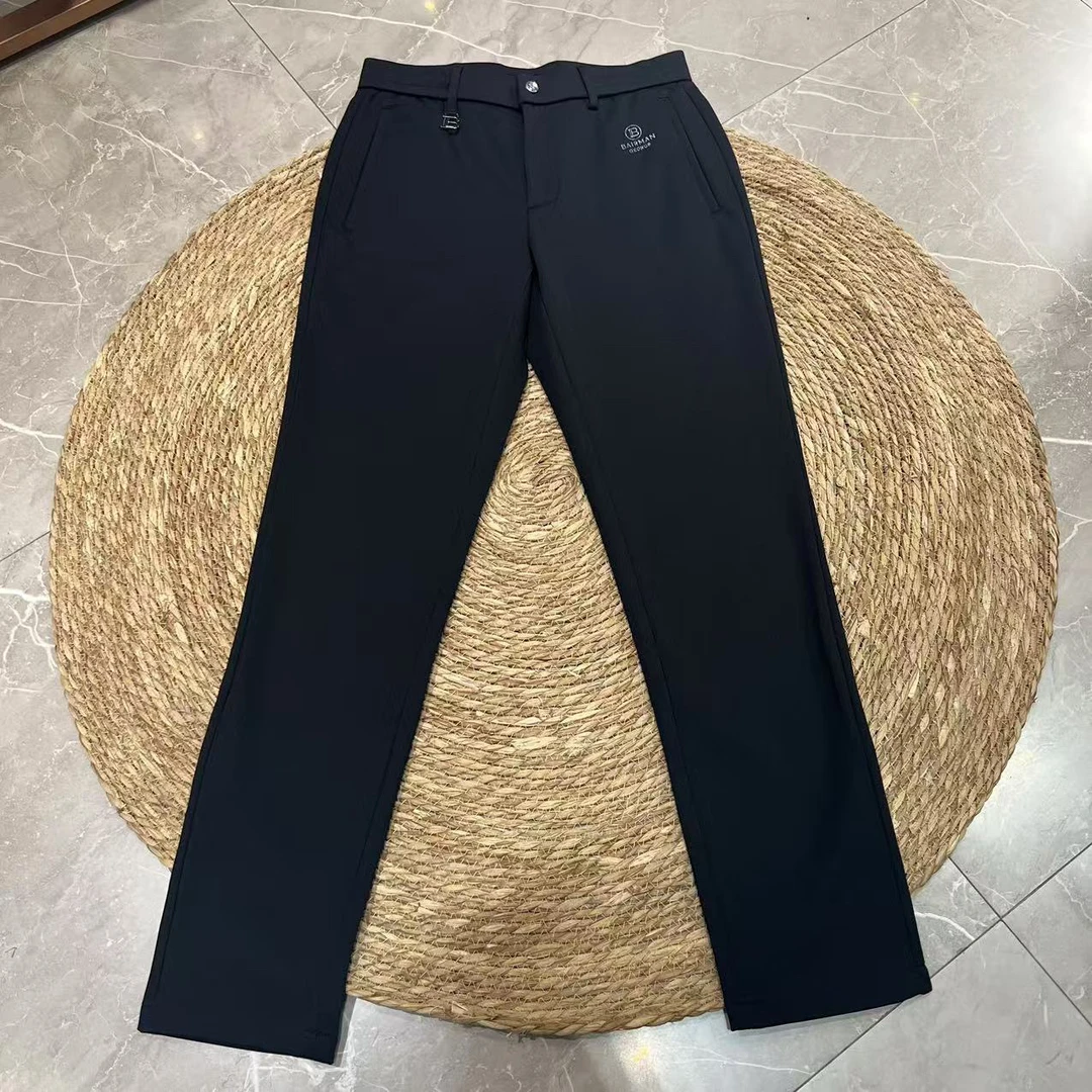 御锦阁2025男士黑色时尚百搭简约潮流休闲裤直筒裤秋冬