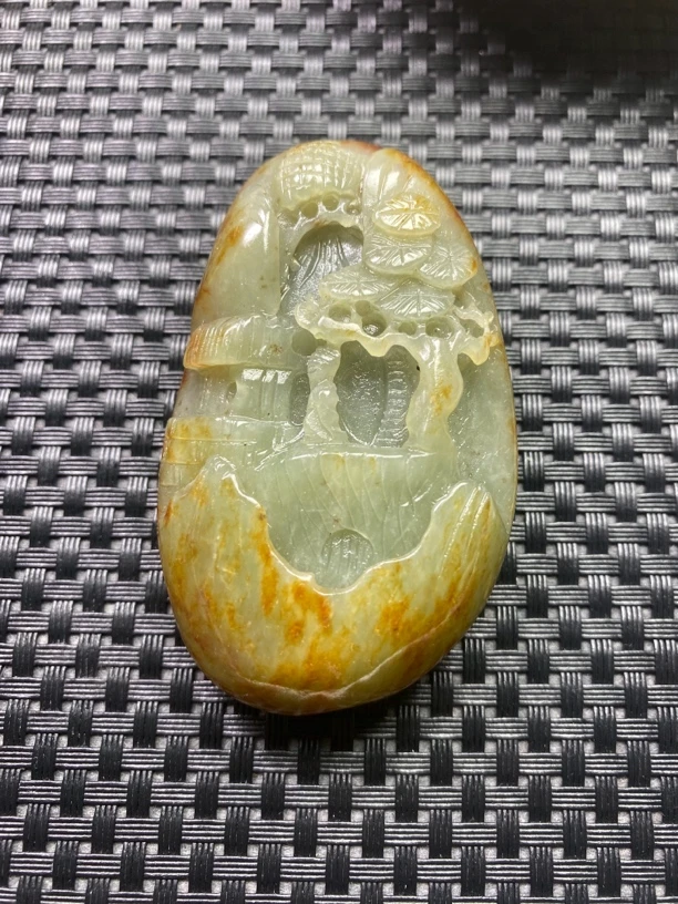 和田玉精美手把山水