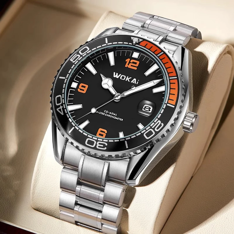 全自动摆锤手表男士防水日历夜光商务潮双边蝴蝶扣正品高档