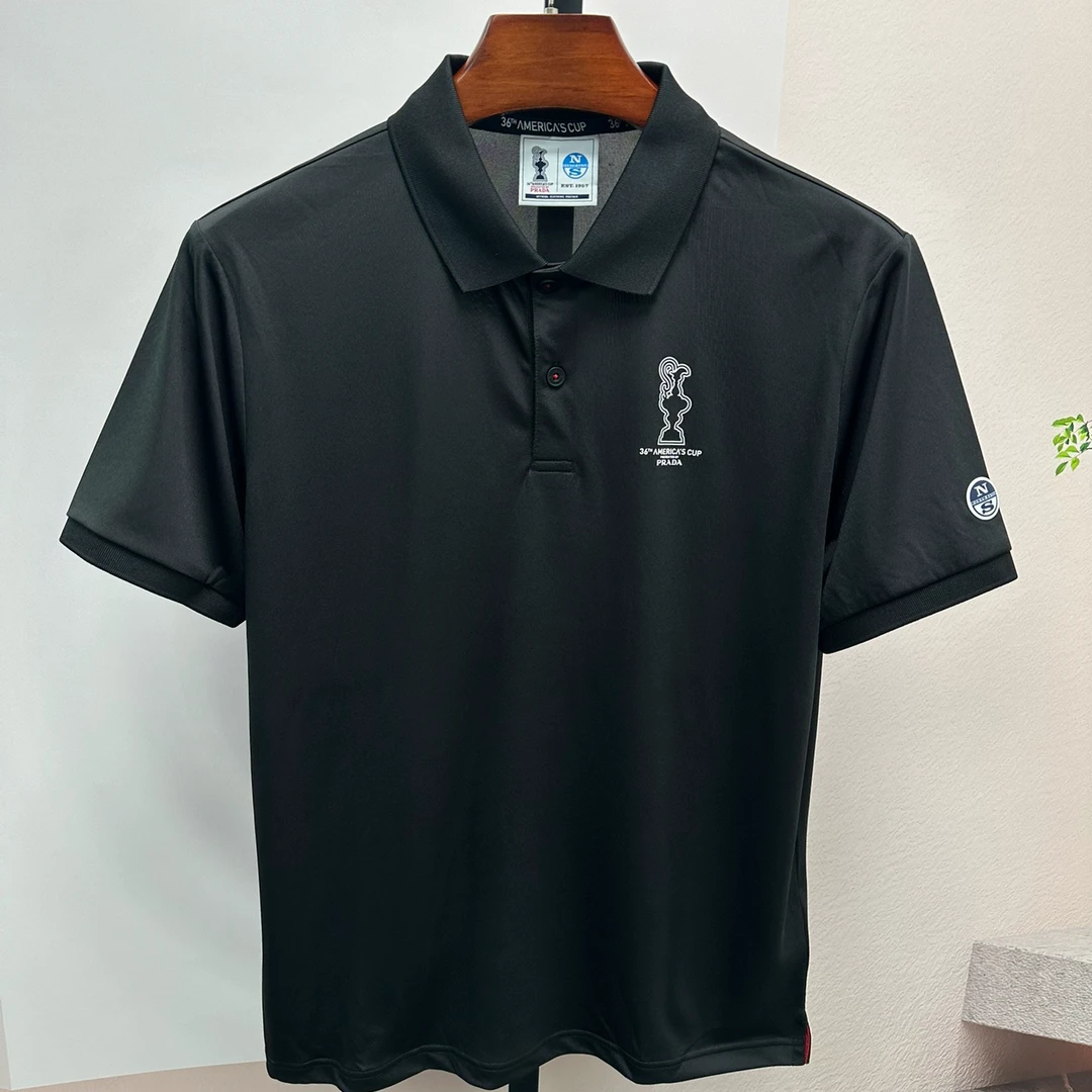 全新未使用 Prada/普拉达 男士美洲杯联名款POLO衫BX125时尚运动