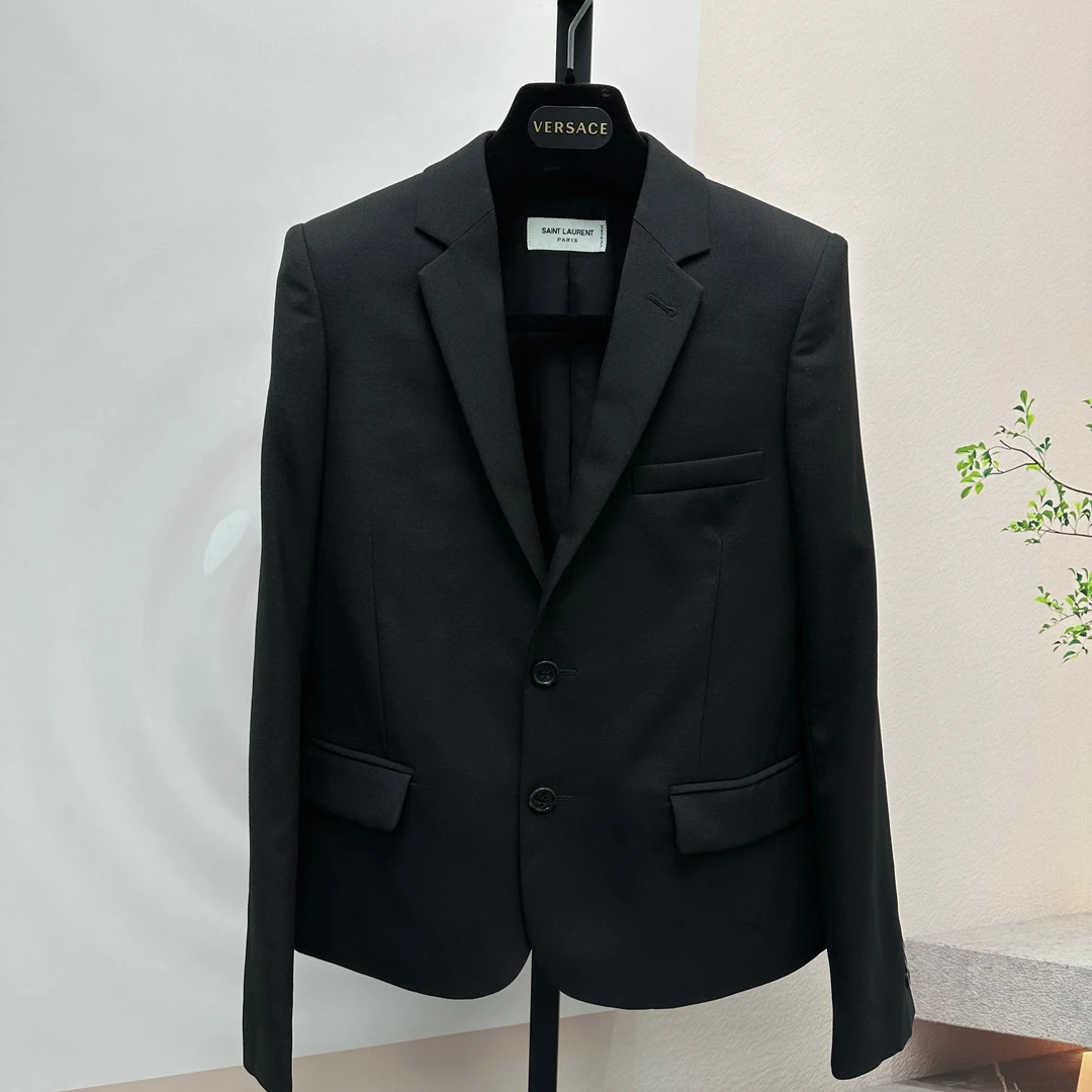 全新未使用 YSL/圣罗兰 员工福利款  女士黑色休闲西服GY062经典