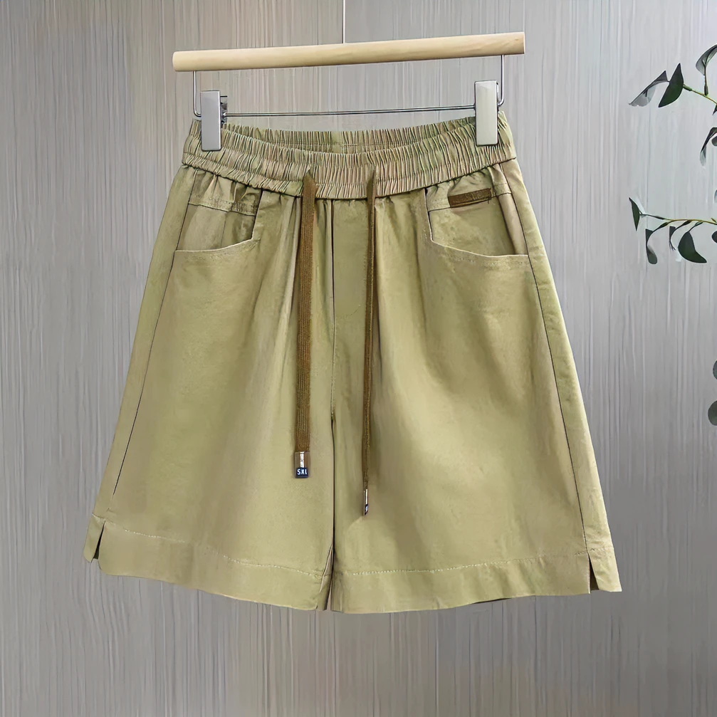 【艾米轩推荐】五分裤女夏装新款宽松大码百搭高腰阔腿a字短裤1679