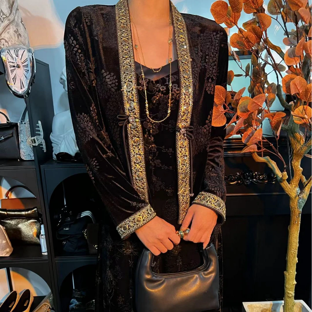 （荼靡斯汀）长袖时尚休闲百搭设计师重工秋季外套轻奢网红上衣