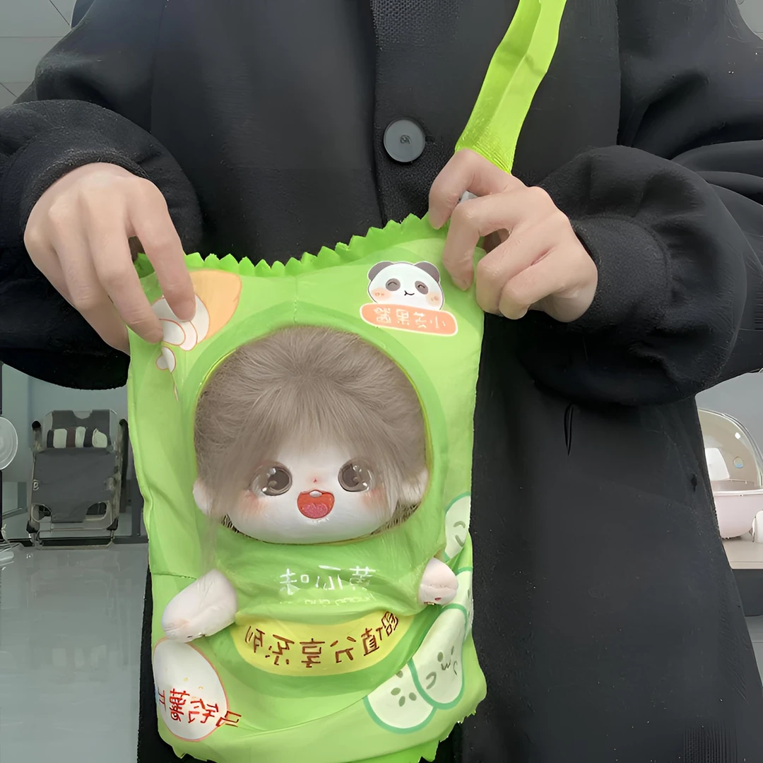 薯片衣娃包20cm棉花娃娃娃包可调节带子薯片袋子棉花娃娃衣服娃衣