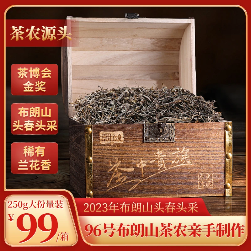 【朝颜】2023年布朗山混采普洱茶生茶头春头采滋味厚重班章冰岛易武