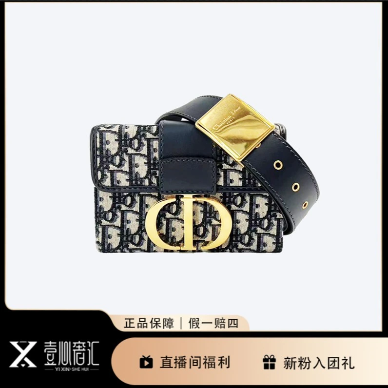 99新 DIOR/迪奥 蒙田老花小盒子斜挎包